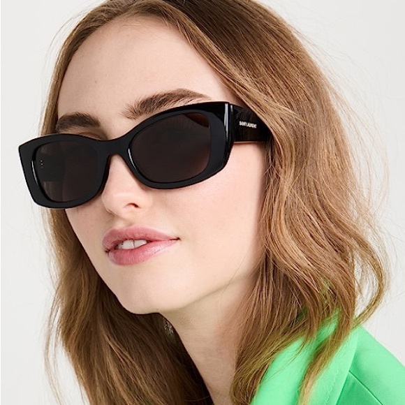 NEW SAINT LAURENT SL593 001 WOMEN BLACK BROWN SUNGLASSES SL 593 - Picture 4 of 11